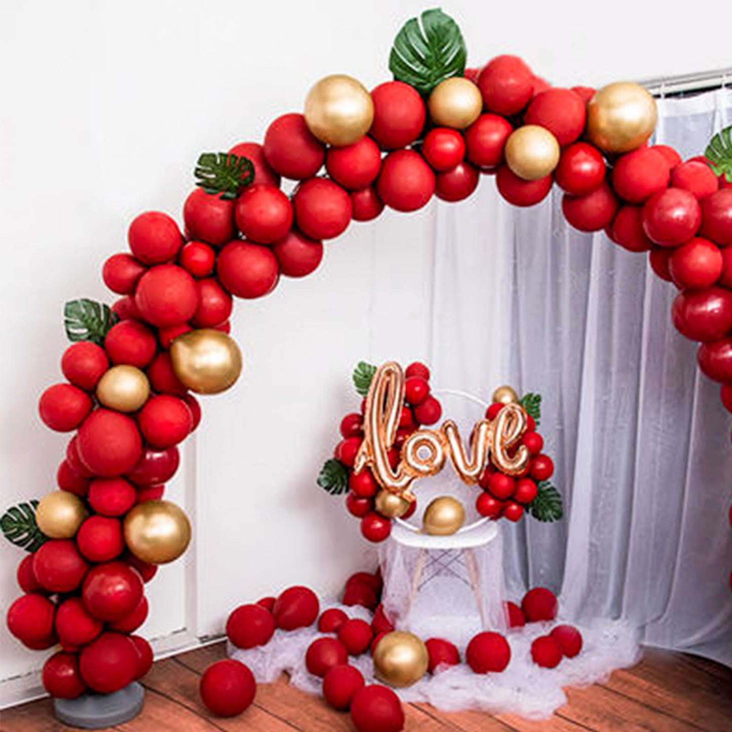 Kawkalsh 200Pcs 5 Inch Red Balloons, Small Mini Latex Balloons For Party Birthday Baby Shower Anniversary Festival Arch Garland