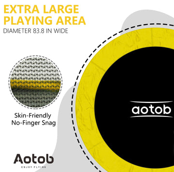 Aotob 7Ft Trampoline For Kids Toddler With Enclosure Net &Safety Pad, Mini Trampoline With Heavy Duty Frame Indoor Outdoor,Small