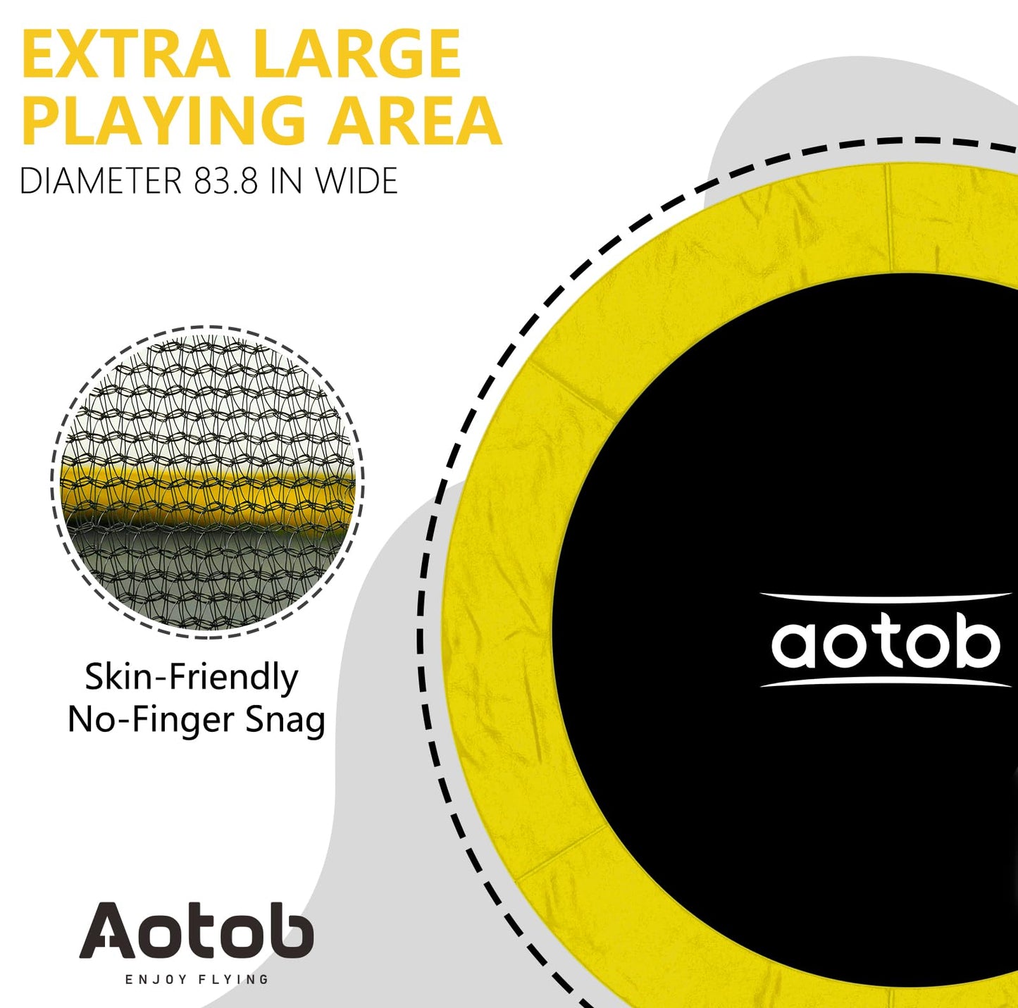 Aotob 7Ft Trampoline For Kids Toddler With Enclosure Net &Safety Pad, Mini Trampoline With Heavy Duty Frame Indoor Outdoor,Small