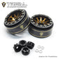 Treal Beadlock Wheels 12 Spokes Classic Rims for SCX24 AX24 FCX24 TRX4M, 1/24 & 1/18, Metal, Bronze,