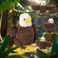 Xyhqyb Bald Eagle Stuffed Animal Plush, 14 Inch Mommy Eagle Plush With 3 Cute Babies Bald Eagles Slap Bracelet Plushies Eagles S