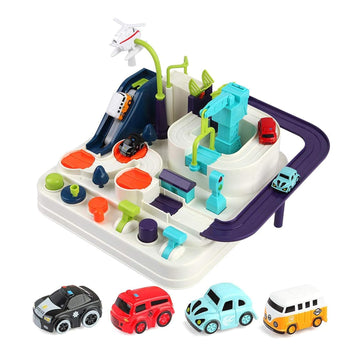 Kidology Car Race Tracks Toy | Car Adventure Toy For 0-3 Years, Boys, Girls & Kids | Playset City Rescue Activity For Toddlers |
