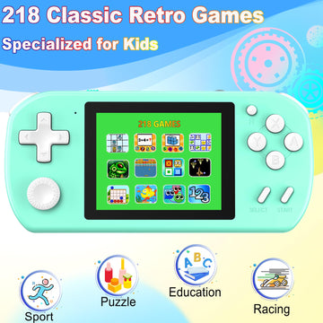 Great Boy Handheld Games for Kids with 218 Retro Video Game 3.0'' Color Screen Rechargeable Arcade Gaming Player,Birthday Xmas G