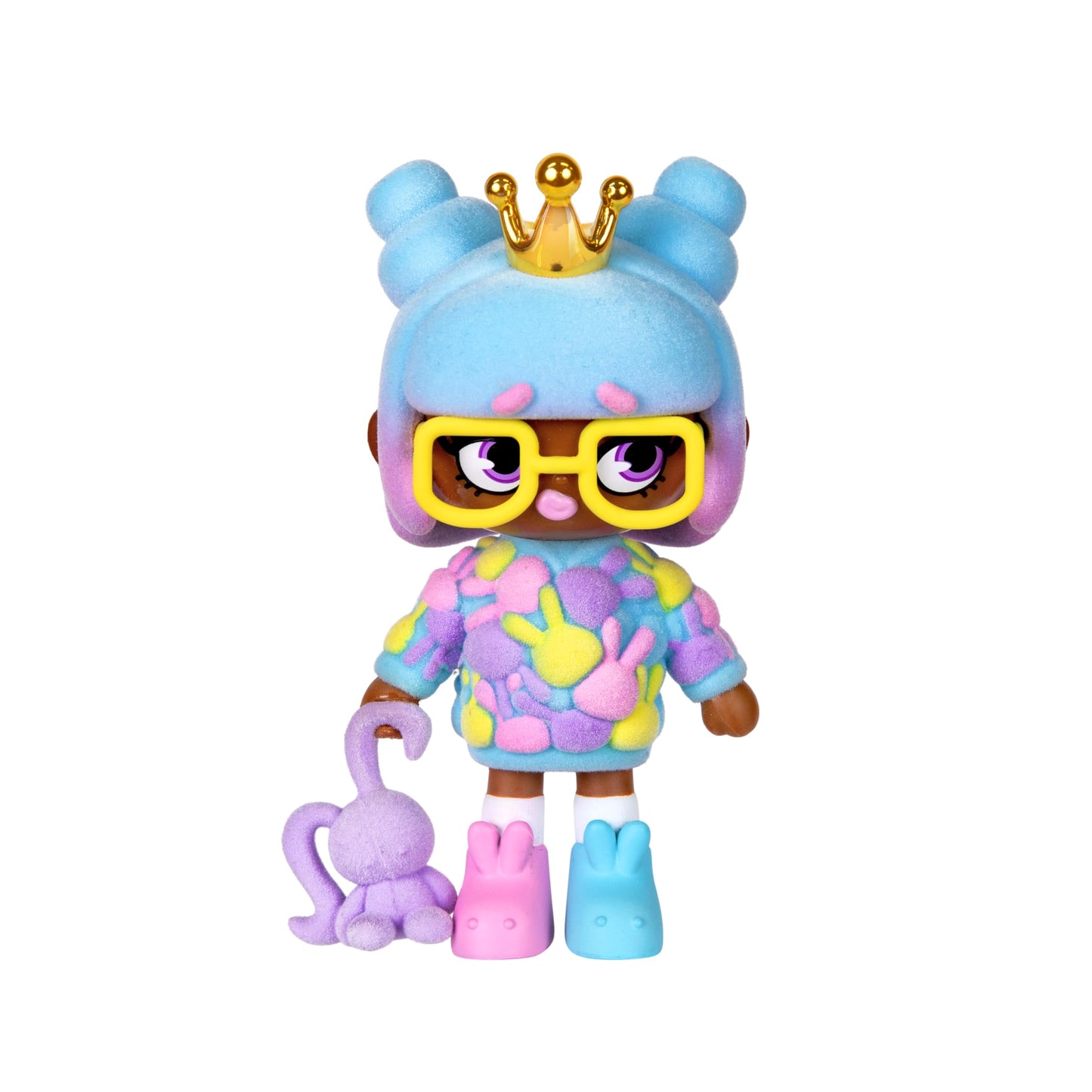 XOX KWEENIE Quirky Kweens Series Figurine 4 Inch Collectible Art-Toy, Multicolor, Model 30474, Premium Display Case Included