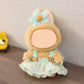 QIUTIMIY Clothes for Doll 17cm Doll Clothes 3-Piece-Set Doll Clothes enhanced Doll Outfit with Accessories-Birthday Green Hat+Dress+Flower(NO Doll Included)