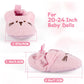 Babeside Baby Doll Shoes For 20-26 Inch Dolls, Reborn Baby Doll Shoes With Cute Paw Patterns Fit Realistic Baby Doll Girls, Only Pink Baby Doll Shoes