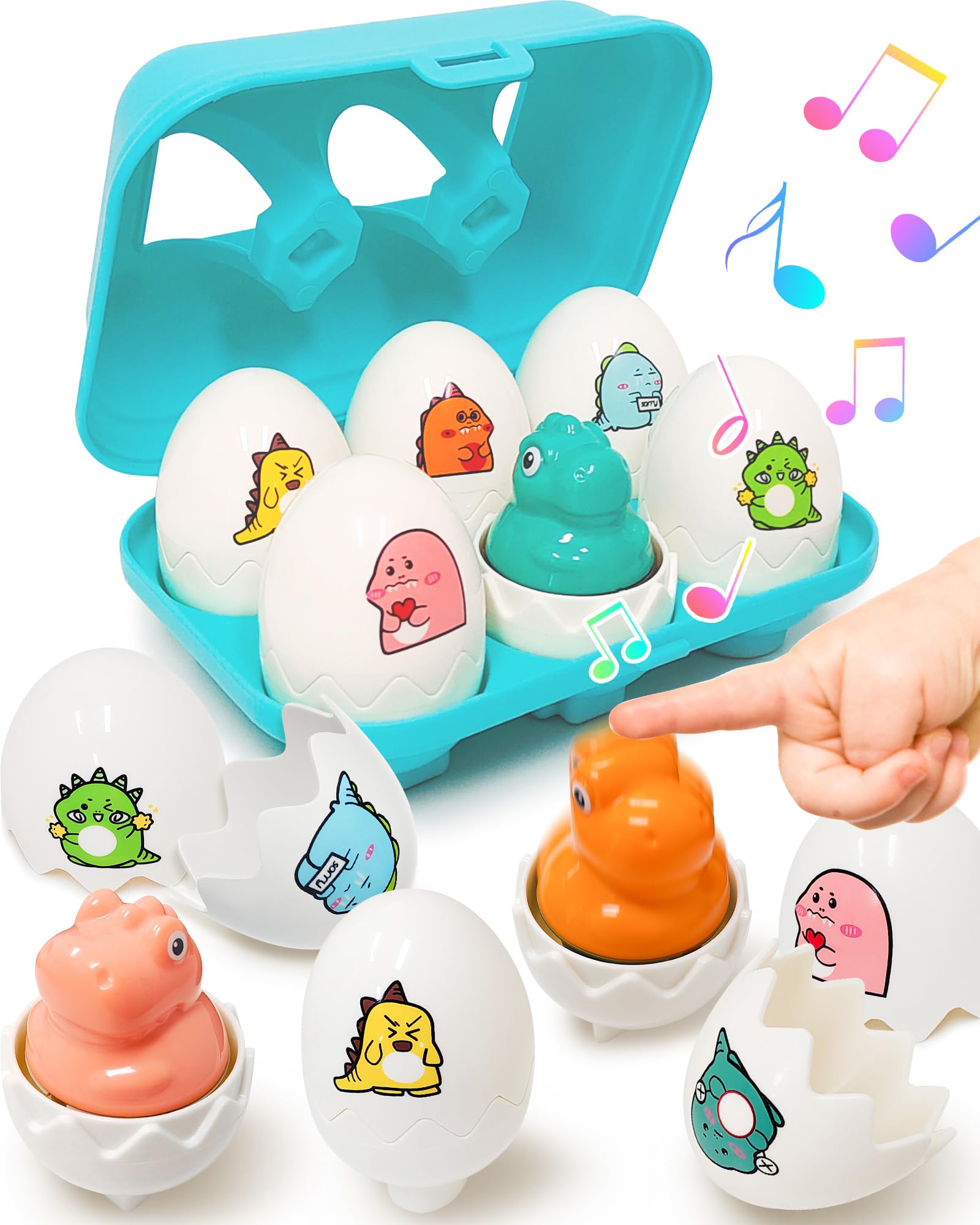 kecristv Easter Egg for Toddlers 1-3, Toddler Easter Basket Stuffers, Montessori Toys for 1 2 3 Year Old Boys Girls, Matching Se