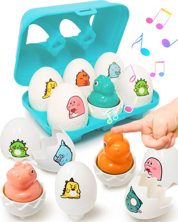 kecristv Easter Egg for Toddlers 1-3, Toddler Easter Basket Stuffers, Montessori Toys for 1 2 3 Year Old Boys Girls, Matching Se