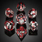 Penguin D&D Dice Set, DNDND 7PCS Resin Dragon Dice Set with Velvet Bag for D&D Role Playing Games and Tabletop Games(Penguin
