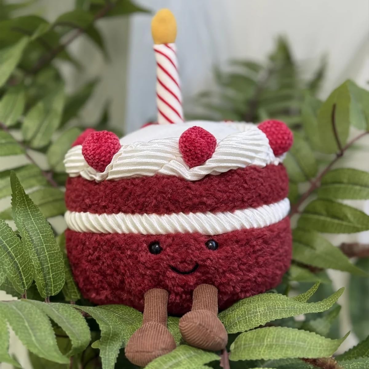 Mualml Birthday Cake Plush, 7.9'' Cute Birthday Stuffed Animal For Girls, Funny Food Plushie, Soft Smile Cake Toy Gift For Kids(