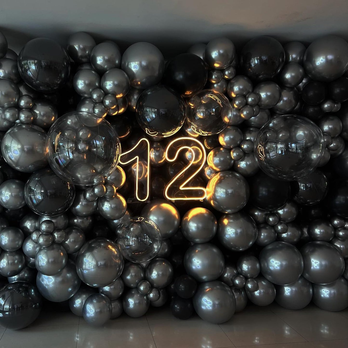 Jobkoo Black Balloons 12 Inch, 50Pcs Black Balloon Matte Black Latex Balloons For Arch Black Party Helium Balloons For Birthday