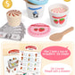 Toyssa Wooden Ice Cream Toys Kids Pretend Play Store Toys for Toddlers Girls 3 4 5 6, Wooden Food Christmas Birthday Gifts Play