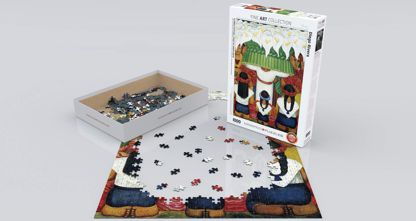 Eurographics Flower Festival By Diego Rivera (1000 Piece) Puzzle