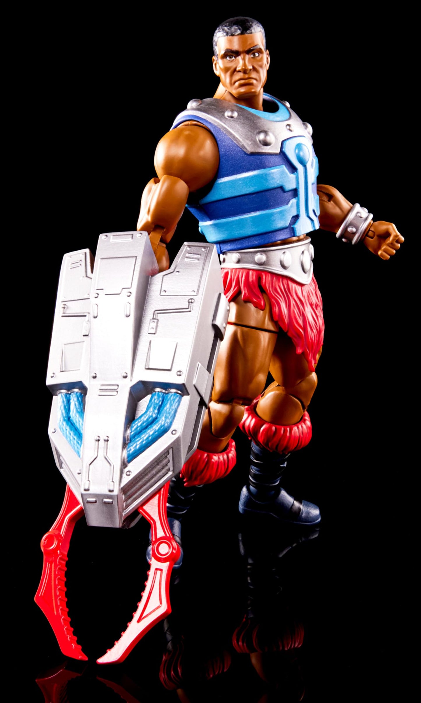 Masters Of The Universe Masterverse Action Figure Clamp Champ, Collectible With 30 Articulations, Claw Arm, Swappable Hands And Heads