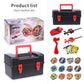 AIBREAY Bey Battling Top Burst Gyro Toy Set 12 Spinning Tops 3 Launchers 1 Grip Toy cutting edge Combat Battling Game with Portable Storage Box Gift for Kids Children Boy and Girl Ages 6+