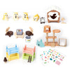 TQQFUN Hamster Figures Playset - 33 PCS Educational Pet Care Toys, Small, Multicolor, Durable ABS Material