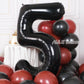 Aule 40 Inch Big Black 5 Balloon Number Large Foil Helium Number Balloons 0-9 Jumbo Giant Happy 5Th Birthday Party Decorations F