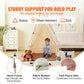 Vevor Kids Play Tent, Teepee Tent For Kids 3-5 Years Old, Tent For Kids With Windows For Indoor And Outdoor, Foldable Toddler Tent With Mat And Carrying Bag, Kids Tent For Boys And Girls, Beige