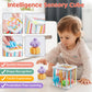 6 In 1 Montessori Baby Toys For 1 + Year Old, Infant Sensory Teething Toys For Babies 6-12 Months, Wooden Stacking Building Bloc