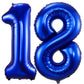 Navy Blue 18 Balloon Numbers,40 Inch Dark Blue 18 Or 81 Birthday Balloons Large Foil Mylar Balloons Number 18 For Birthday Party Anniversary Decorations