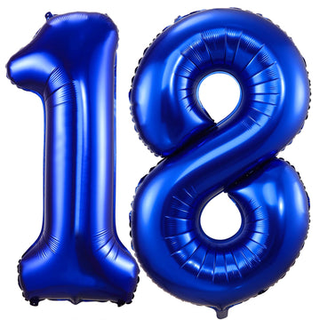 Navy Blue 18 Balloon Numbers,40 Inch Dark Blue 18 Or 81 Birthday Balloons Large Foil Mylar Balloons Number 18 For Birthday Party Anniversary Decorations