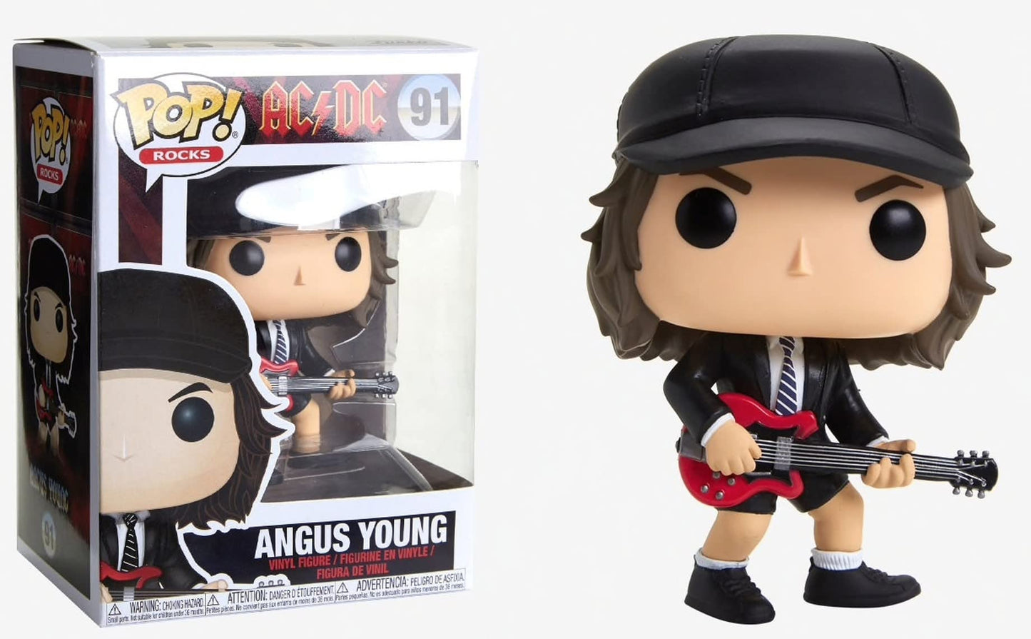 Funko Ac/Dc - Angus Young Pop! Rocks Vinyl Figure (Bundled With Compatible Pop Box Protector Case)