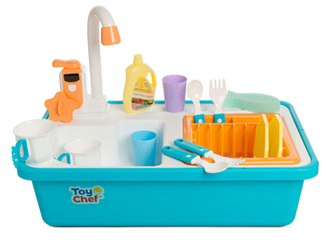 Toy Chef Unicorn Water Play Kitchen Sink Toy Set With Color Changing Accessories And Automatic Water Cycle System - Pretend Toys
