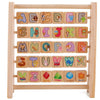 Little Mind Wooden Alphabet Abacus For Kids 3-6 Years | 30-Tile Montessori Learning Toy With Letters, Numbers & Pictures | Stem 