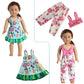Hoakwa American 18 Inch Doll Clothes - 18 Inch Doll Clothes Accessories Fit American Dolls, 7 Set American Doll Outfits Dress, 18' American Doll Clothes And Accessories With Hat (Not Include The Doll)