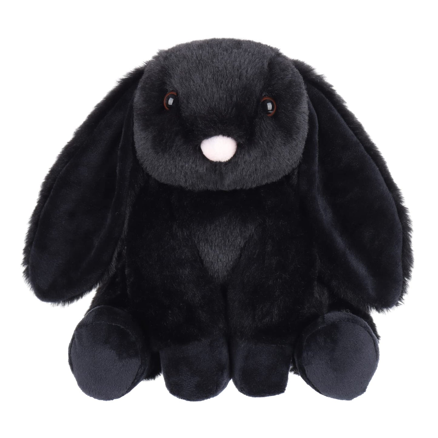 Apricot Lamb Toys Plush Bunny Rabbit Stuffed Animal With Fluffy Soft Ears (Black, Small-8')