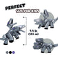 Zing StikBot Mega Monster Animation Pack - Lavender Purple & Silver Cerberus, 5.5" Plastic Toy for Kids Age 4+