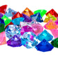 Jollylife 36Pcs Acrylic Diamond Gems Jewels Pirate Treasure Chest Hunt Party Favors 25 Carat Diving Gem Pool Toys