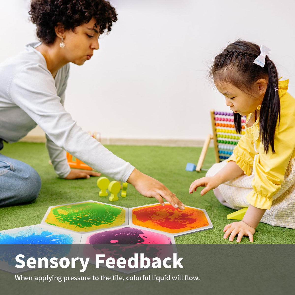 Art3D 6-Tile Hexagon Sensory Floor Tiles For Kids, Toddlers And Childr ...