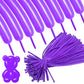 Purple 260 Long Balloons 100 Pack Purple Modeling Long Magic Balloons Thickening Latex Twisting Diy Animal Balloon For Birthday