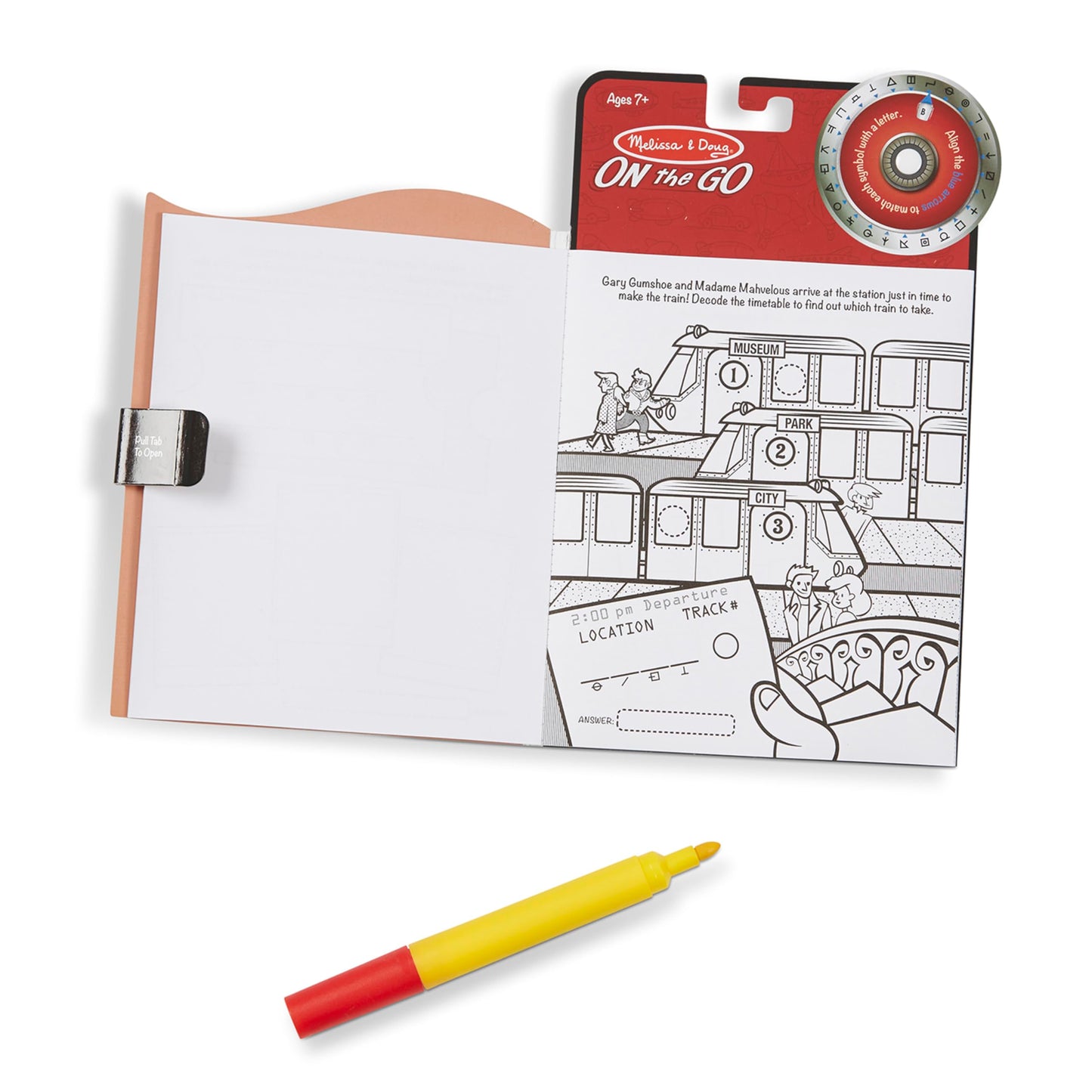 Melissa & Doug On The Go Secret Decoder Activity Book - The Case of The Runaway Ruby