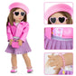 American 18 Inch Doll Makeup Accessories And Clothes,Tote Bag Set For 18'' Dolls Include Berets Outfits Sunglasses Phone Eye Sha
