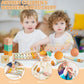 Montessori Baby Toys for 6-12 Months 1+ Year Old 6 in 1 Musical Instruments for Toddler Stacking Blocks Rings Development Learning Educational Toy with Wooden Xylophone for 1 Year Old Boys Girls