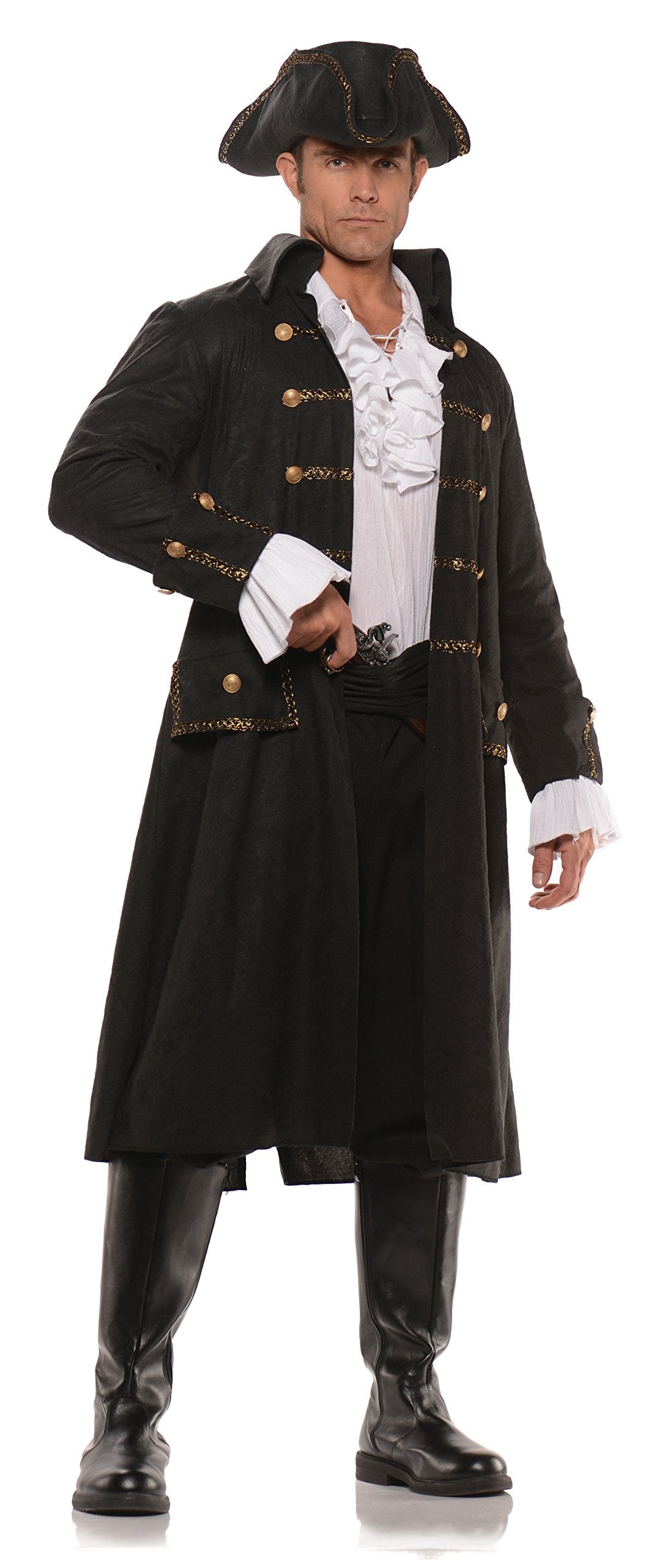 Under Wraps UR28480 Captain Darkwater mature-themed costume  Black - Unisex