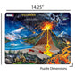 Larsen Puzzles Volcanoes 70 Piece Children'S Educational Jigsaw Puzzle
