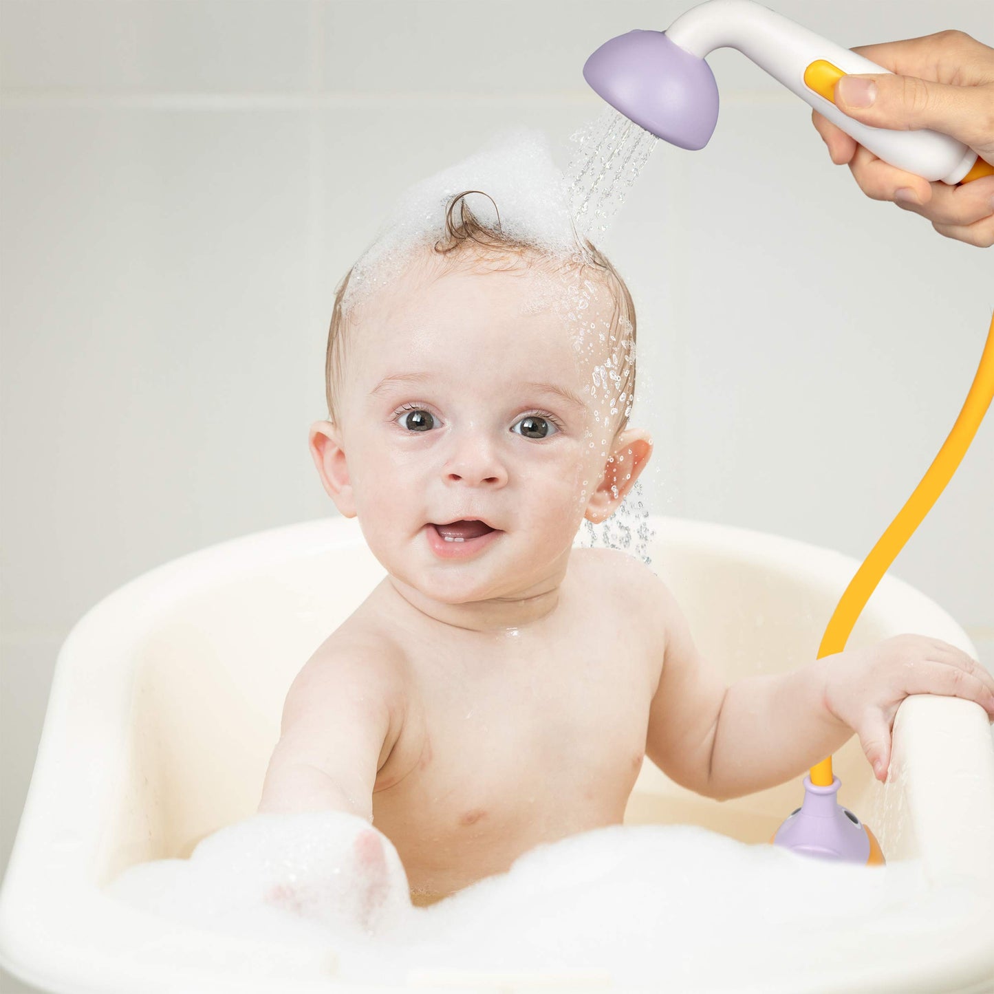 Yookidoo Baby Bath Shower Head - Elephant Water Pump and Trunk Spout - for Newborn Babies in Tub Or Sink