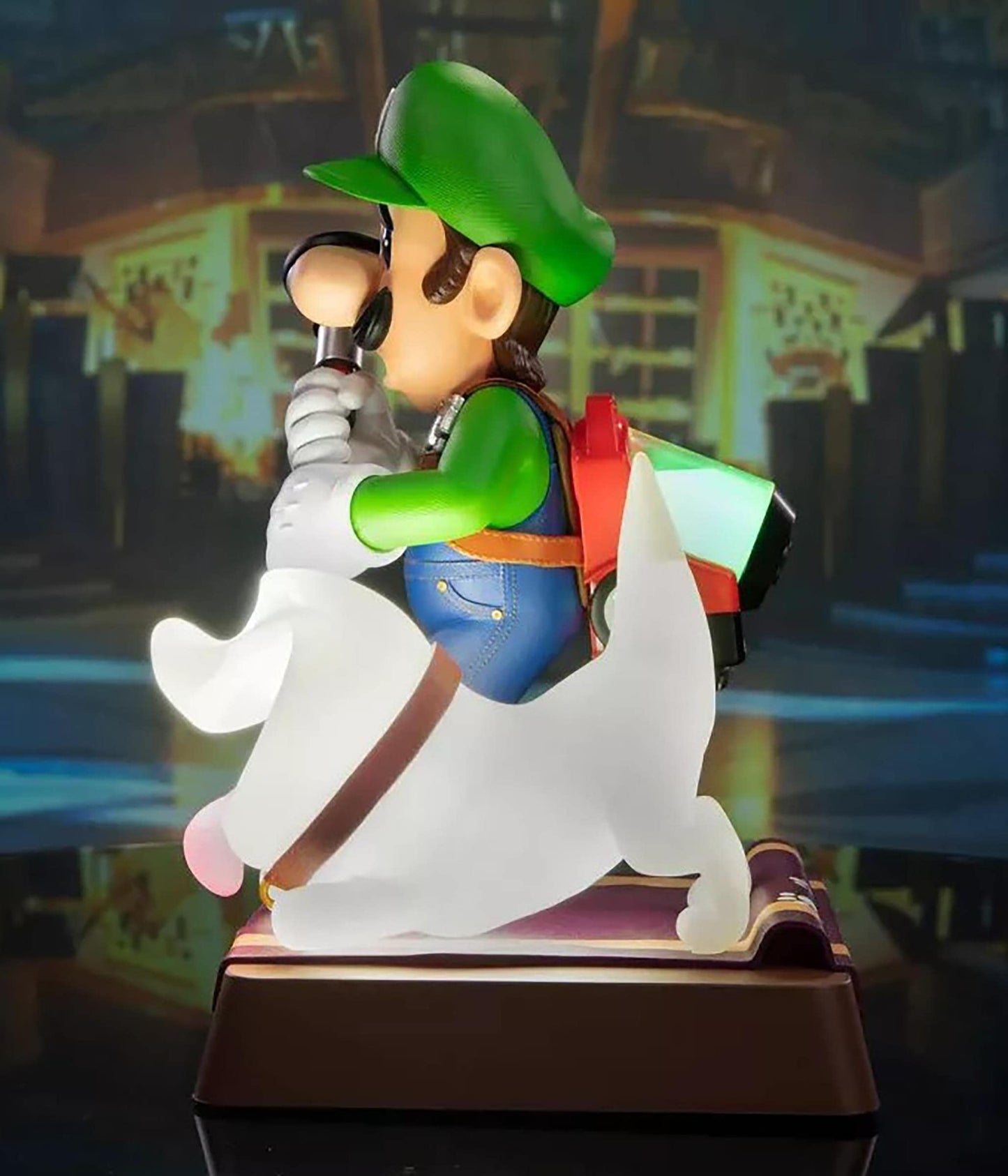 Nintendo Luigi's Mansion 3 PVC Statue - 9-Inch Luigi & Polterpup, Green, Model 3006-408, Collector Edition