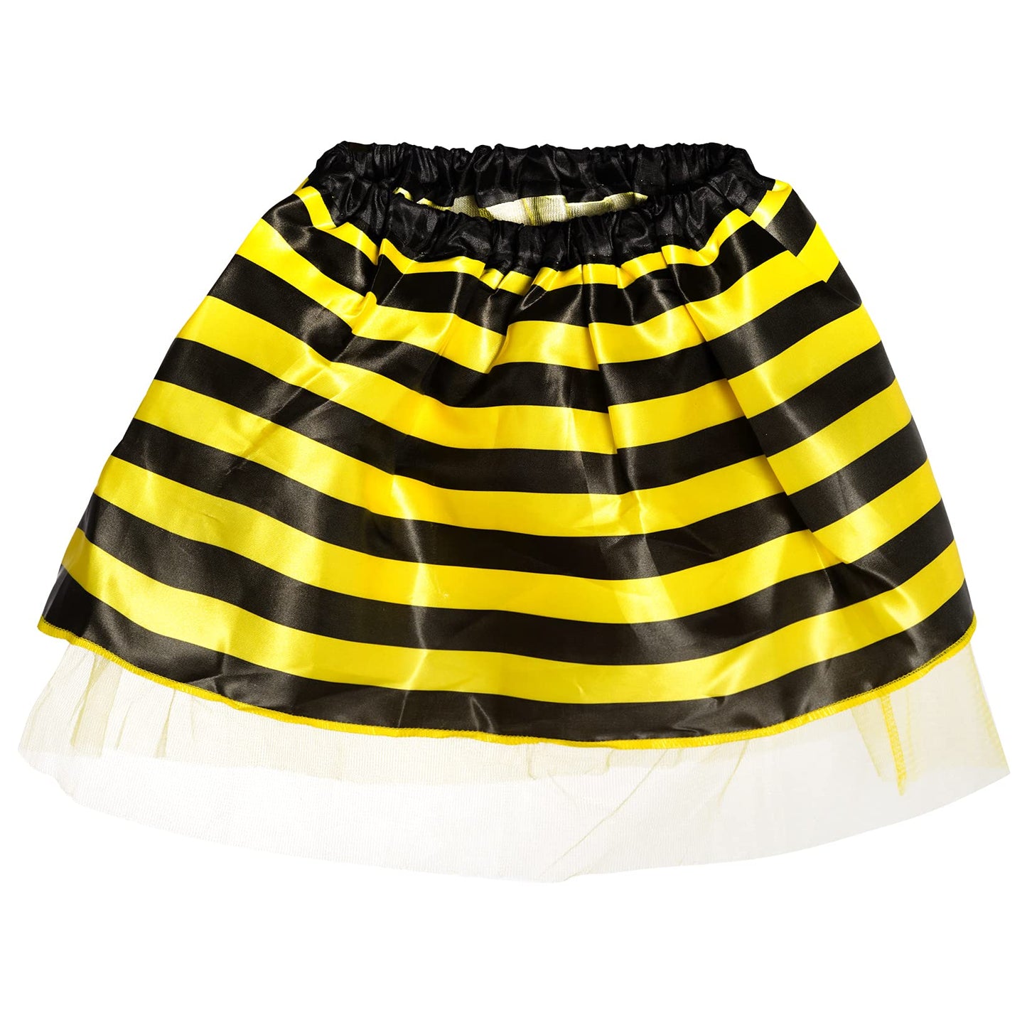 Tiggell 4 Pack Girls Bee Costume Set Fancy Princess Tutu Skirt + Wings + Antenna Headband + Fairy Stick Wand For Halloween Dress