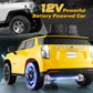 Costzon Ride On Car, 12V Licensed Chevrolet Tahoe Battery Powered Electric Vehicle W/ 2.4G Remote Control, High/Low Speed, Music, Lights, Mp3/Usb/Fm, Spring Suspension, Electric Suv For Kids (Yellow)