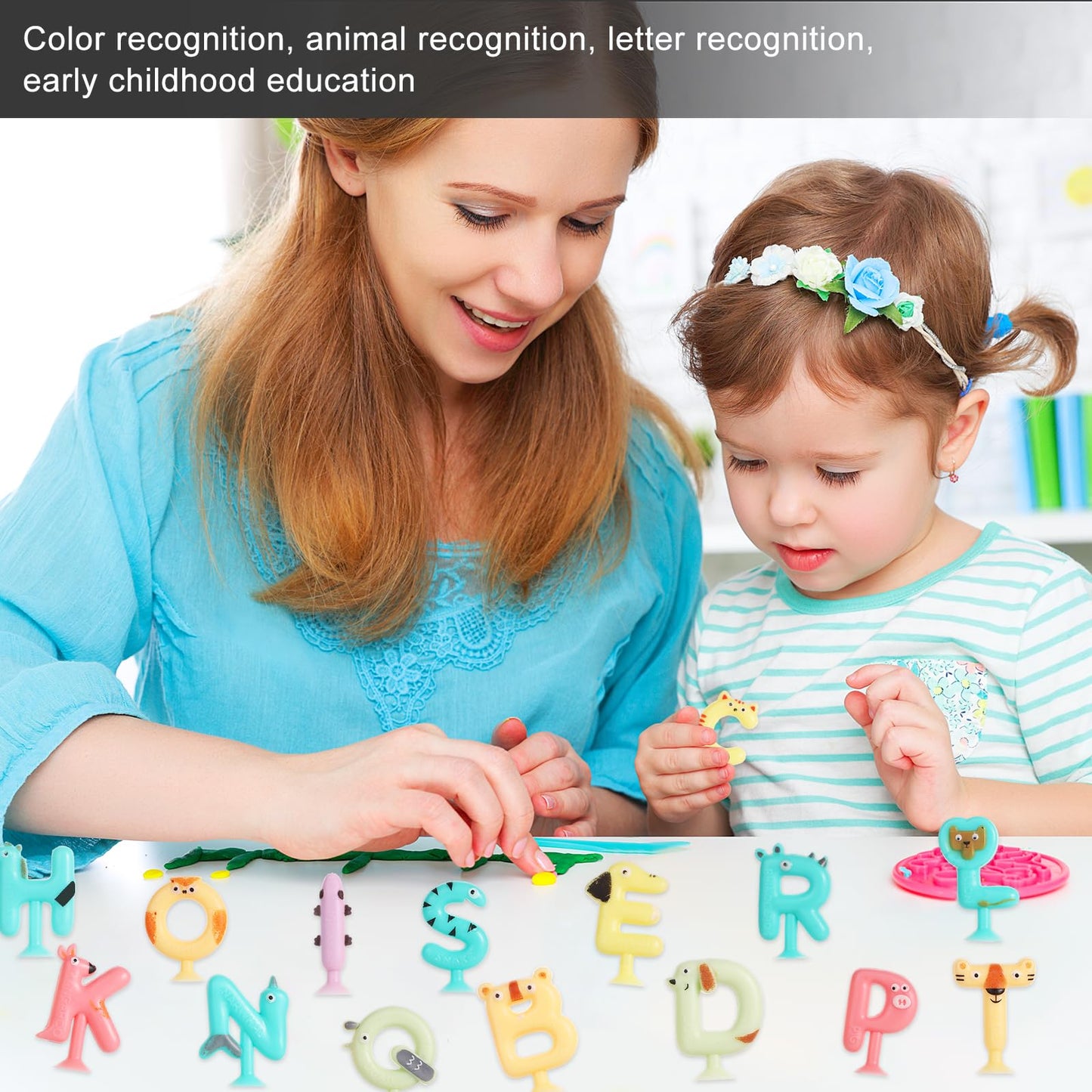 26Pcs Suction Cup Letters Toys, Washable Alphabet Educational Toys Learning Spelling Games Educational Bath Toys Kids Interactive Toys Alphabet Learning Toys For Toddlers