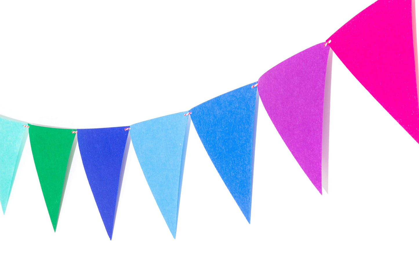 LOVENJOY Rainbow Banner Bunting - 7ft Multicolor Felt Fabric Pennant for Birthday/Classroom
