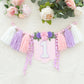 HODIHIWI Handmade Wildflower 1st Birthday High Chair Banner Purple Pink Floral Theme Party Decoration For Girls Wall Hangings De