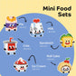 HIGH GODO Food Party Favors Building Set, Mini Food Building Blocks Model Kits, Goodie Bag Stuffers, Classroom Small Prize Toys