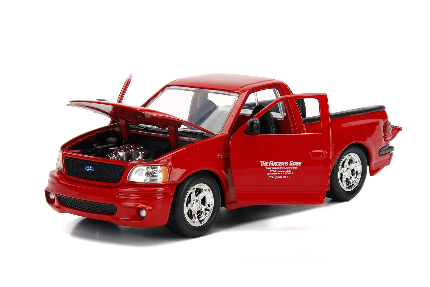 Jada Toys Fast & Furious 1:24 Die-Cast Car, Brian's Ford F-150 SVT Lightning, Red, Model 99574, One Size