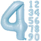 40 In Matte Blue Number Balloons Helium Foil Mylar Balloon Birthday Party Banquet Decoration Digital 4