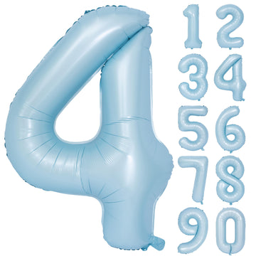 40 In Matte Blue Number Balloons Helium Foil Mylar Balloon Birthday Party Banquet Decoration Digital 4